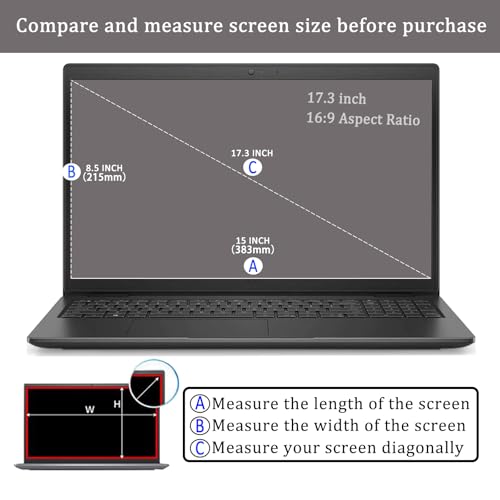 Image of Saco Easy Fix Laptop Golden Privacy Screen Guard 17.3 Inch Compatible with ASUS ROG Strix G17 G713IE-HX040W and G713IH-HX020T Series with 16:9 Ratio Laptop