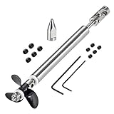 uxcell 4mm Drive Shaft, L130mm Shaft, L80mm Sleeve, D36mm Propeller, Fit for 5mm Motor Shaft