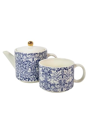 William Morris Br Rabbit Tea for One Ceramic Teapot and Cup Set