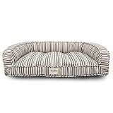 Harry Barker Market Blue Stripe Orthopedic Dog Lounger, 37.5" L X 27" W, Large
