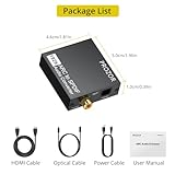 PROZOR HDMI ARC Audio Extractor - ARC to Optical Converter 192KHz HDMI to SPDIF Toslink Coaxial Adapter Support PCM Stereo & Passthrough Dolby DTS 5.1 for TV to Speaker Amp Soundbar (Not Reversible) - Image 7