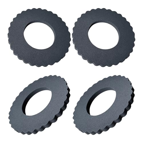 4 Stück Tankschutzring, Hochwertiger Moosgummi Polsterring mit 9mm Stärke, Dichter Tankdeckel Polster für Simson S50 S51 S70 KR51 SR50 SR80 SR4 Serie, Universelle Tankdichtung für Motorrad (Schwarz)
