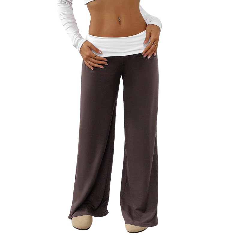 Pantalon large femme taille haute pour affiner la silhouette sans serrer en hiver