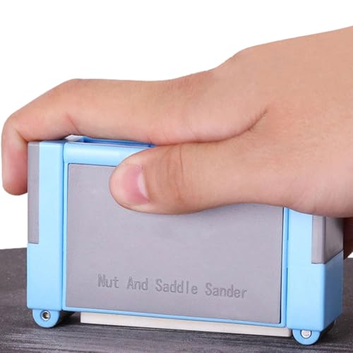 Fizepgo ルシアー サンディング ツール、ギター サドル サンダー - アコースティックギター用弦楽器製作ツール | 高さ調整エレクトリックアコースティックギター部分、エレアコ用ギター研削工具