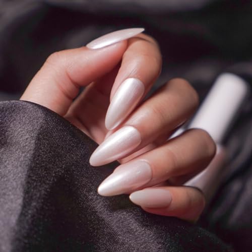 Image of NM NAILS & MORE Argan Oil Infused Gel Shine Nail Polish Long-Lasting Quick-Dry Formula Chip Resistant High Shine Enamel For Women Vegan Cruelty Free Toxin Free(13 Metallic Finish Pearl)10 Milliliters