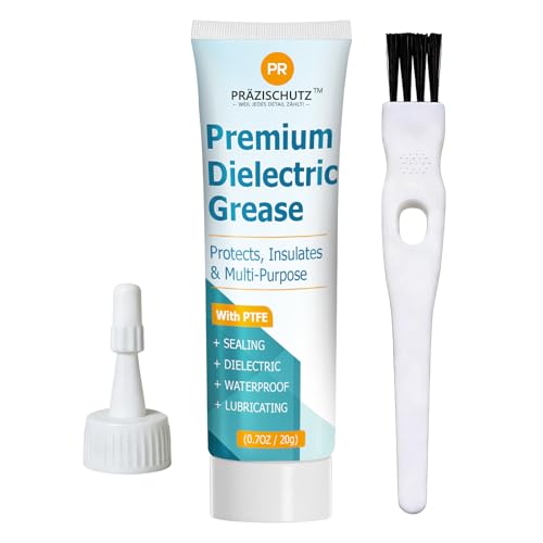 PRAZISCHUTZ Dielectric Grease for Electrical Connections, Insulating & Waterproof Silicone Grease for Switches, Plugs, Battery Terminals, Automotive & Marine Use, Prevents Corrosion(20g)