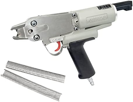 Woodpecker C-7C4BT Pneumatic Hog Ring Gun 15 Gauge 3/4-Inch Crown C Ring Stapler Gun Air Power Hog Ring Plier Gun 4.8mm Closure Diameter Fencing Tool C Ring Tool for Mattress Spring, Car Seat, Cages