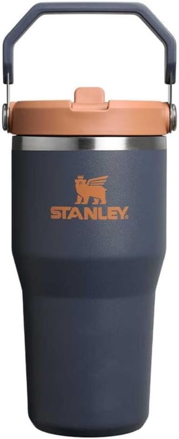 Stanley IceFlow Flip Straw Tumbler Pipetli Termos Bardak, Lacivert (Twilight), 0.60 Litre