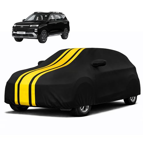 Image of Autofy Car Cover Waterproof CARIZMA for Hyundai Alcazar [Year 2021 Onwards] - Alcazar Car Cover Dust & UV Protection Alcazar Car Body Cover with Mirror Pocket Soft Cotton Lining