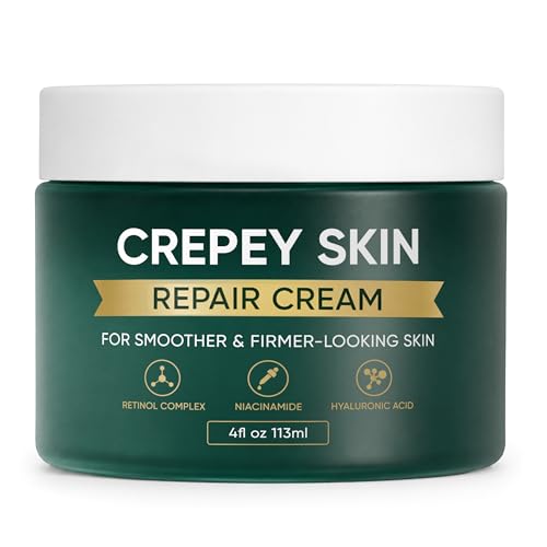 Crepey Skin Cream with Niacinamide Ceramide Complex Firming Peptides & Botanical Oil Lightweight Fast Absorbing Supports Smoother & Firmer-Looking Skin 4 Fl Oz