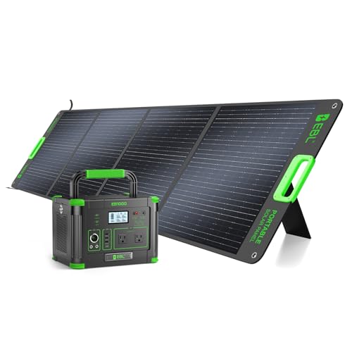 EBL 1000W Portable Power Station (Peak 2000W) with 200W...