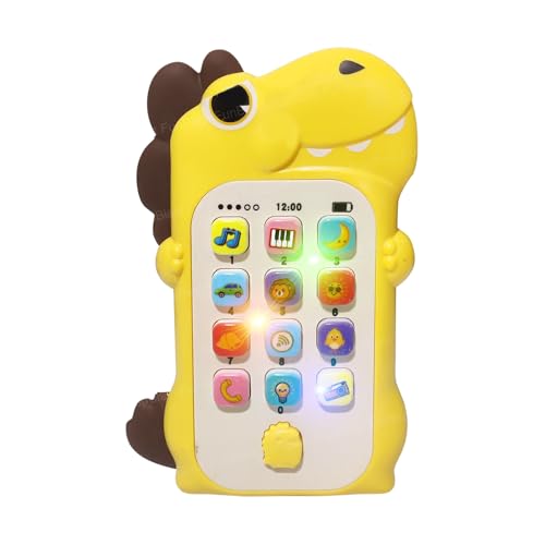 Image of FunBlast Cartoon Musical Mobile Phone for Kids, Mobile with Light & Sound Toys for Babies | Educational Toys for Kids 3+ Years /Boys /Girls-1 Unit (Dino-Yellow)