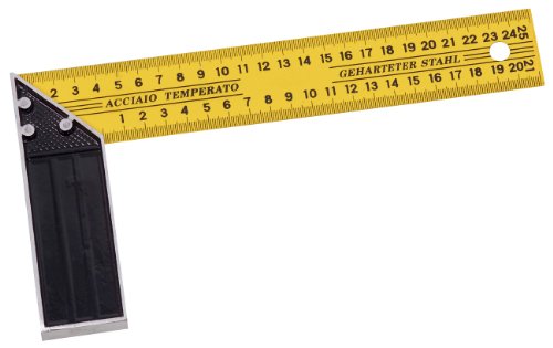 KS Tools 300.0221 - Squadra graduata in acciaio KS, manico in alluminio, lama in acciaio temprato graduato, 300 mm