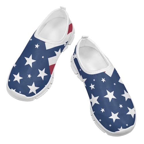 Kids Slip On Shoes Boys Girls Soft Loafers Lightweight Non Slip Walking Shoes Casual Sneakers for Outdoors White Sole Size 11-153