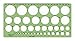 Produktbild Linex Kreisschablone, 39 Kreise 1-35 mm Durchmesser, mm-Skala, bruchfest, grün