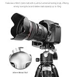 Jectse Uchwyt do Statywu z głowicą kulową H46, Niskoprofilowa Głowica Kulowa Panoramiczna 46 Mm z płytką Szybkiego Uwalniania i Oznaczeniami Stopni, do Lustrzanki Cyfrowej i Długich
