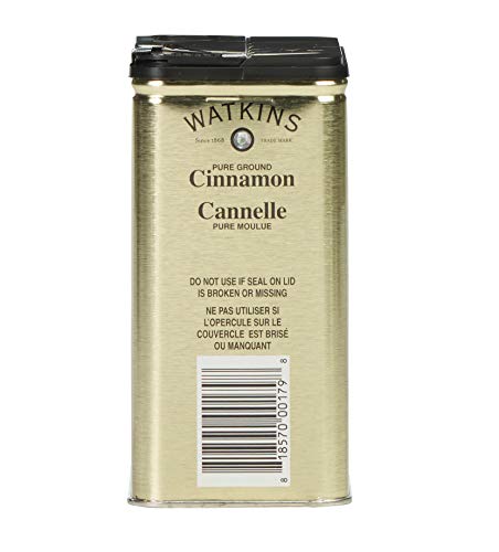 Watkins All Natural Original Gourmet Baking Vanilla, With Pure Vanilla Extract, 11 Ounces Bottle, 1 Count (Packaging May Vary) & Gourmet Spice Tin, Pure Ground Cinnamon, 6 Oz. Tin, 1-Count #TOP5