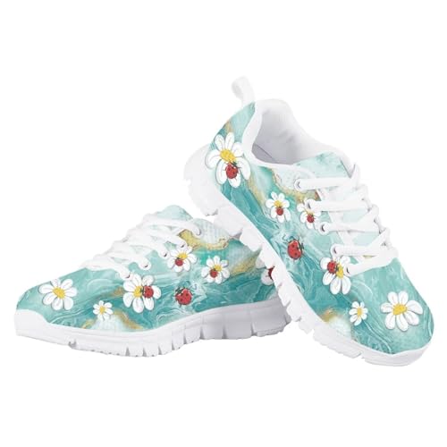 Forchrinse Colorful Ladybug Tennis Shoes for Boys Girls Kids Lace up Athletic Running Sneakers for Toddler/Little Kids/Big Kids4