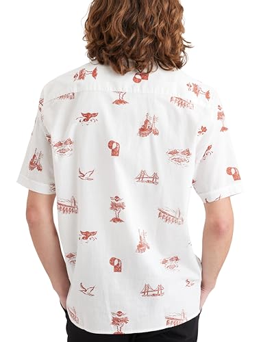 Docker's Men's Short Sleeve Camp Collar Shirt (Regular and Big & Tall), (New) Lucent White - Station (Slub), Medium - image 2
