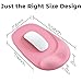 EooCoo Pink Ergonomic Mouse Pad with Gel Wrist Support, Office Decor for Women, Middle Concave Design for Relieve Wrist Pain, Lycra Surface Smooth Control, Non Slip PU Base, Portable Mousepad