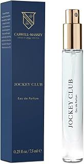 Caswell-Massey Jockey Club Eau de Parfum Spray, Sophisticated Floral Masculine Scent with Carnation, Rose & Dark Amber, Fragrance for Men, Made in USA, 0.25 Oz