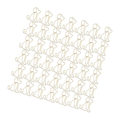 FRCOLOR 100個 かわいい犬型小型ペーパークリップ オフィス書類整理用 軽量コンパクトで名刺やメモの固定に クリエイティブなデザインで に