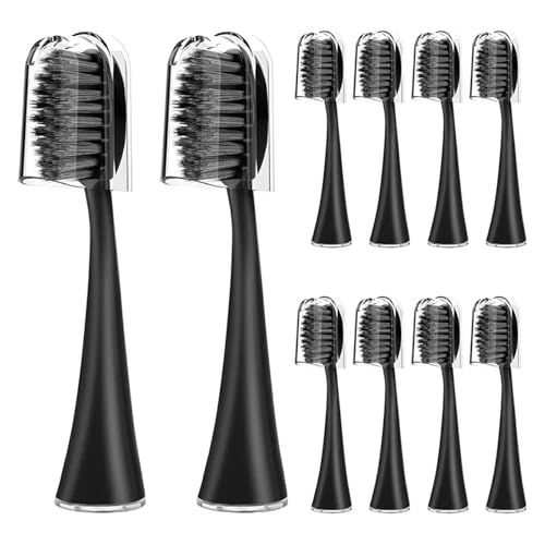 10 cabezales de repuesto for cepillo de dientes eléctrico Burst Pro.(10pcs black)