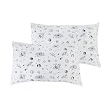 Universe Space Grey White Pillow Cases, 2 Pack Cotton Breathable Galaxy Toddler Pillow Cover Soft Pi