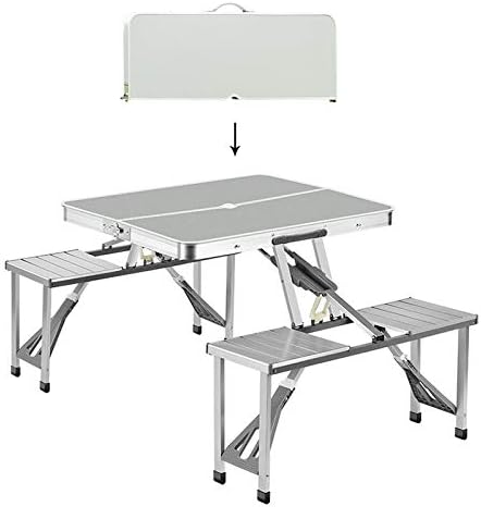 Taburete plegable portátil de aleación de aluminio para camping, viajes, exteriores, RV, picnic, parque, playa, fiesta, comedor, patio, porche y