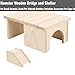 Syyavrrta Hamster Wooden Bridge and Shelter for Small Animal Hideout, Wooden Climbing and Hiding House with Arched Design