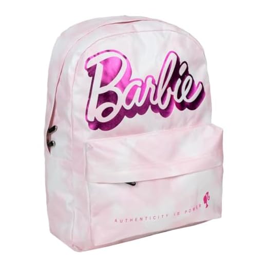 CERDÁ LIFE'S LITTLE MOMENTS Mochila Escolar de Barbie - Color Rosa - 32 x 12 x 42 cm - Cierre de Cremallera - Asa Ajustable - Mochila Resistente y Duradera - Producto Original Diseñado en España