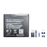 Generic Batteria 700mAh BP-6X 3.7V Batteria compatibile per Nokia 8800 8801 8860 8861 8800S 8800D 8800SE N73i BL 6X