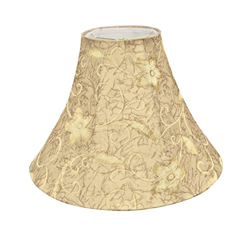 Aspen Creative 30084 Transitional Bell Shape Spider Construction Lamp Shade In Brown, 16" Wide (6" X 16" X 12") #TOP1