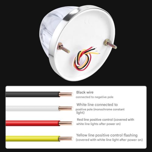Feux de position semi-camions LED double révolution pastèque blanc et ambre avec support