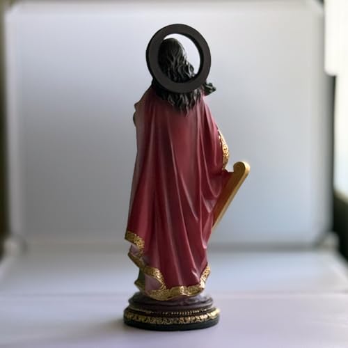 Estatua Santa Cecilia Figura Católica 12" Resina miniatura 4