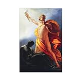 Prometheus Brings Fire to Mankind de Heinrich Fuger - Póster para dormitorio, lienzo decorativo para pared, oficina, habitación, decoración estética, regalo, sin marco, 20 x 30 pulgadas
