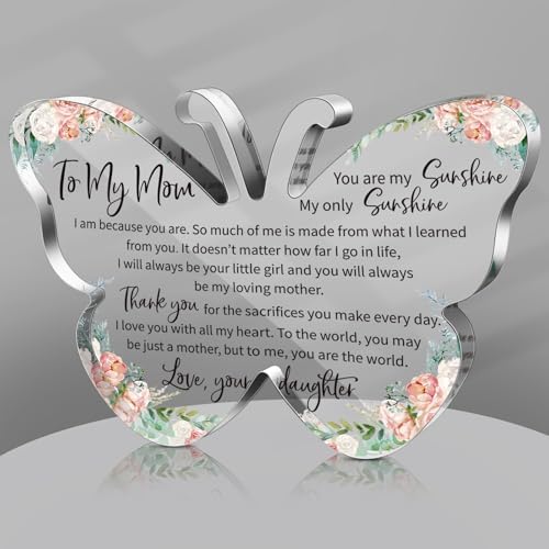 Amazon.com: Jetec Mom Gifts from Daughter Son Mother Sign Birthday ...
