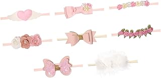 SECFOU 8Pcs Faixa De Cabeça Infantil Arcos De Bebê Arcos De Náilon Para Bebês Laços De Cabelo Arcos De Faixa De Bebê Infantil Arcos Acessórios Para Cabelo De Bebê Menina Faixa De Cabelo
