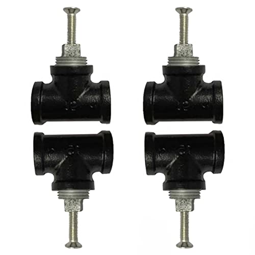 LB-LAIBA Industrial Water Pipe Cabinet Knobs Pulls, Retro Industrial Style for Wardrobe Dresser Cupboard Drawer Furniture Door Pulls Handle Home Kitchen Hardware 4 Pieces (A Style)