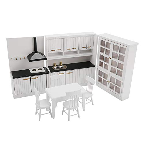 Play House Toy 1/12 Dollhouse en Miniatura/Comedor Muebles Kit de Decoración de Muebles