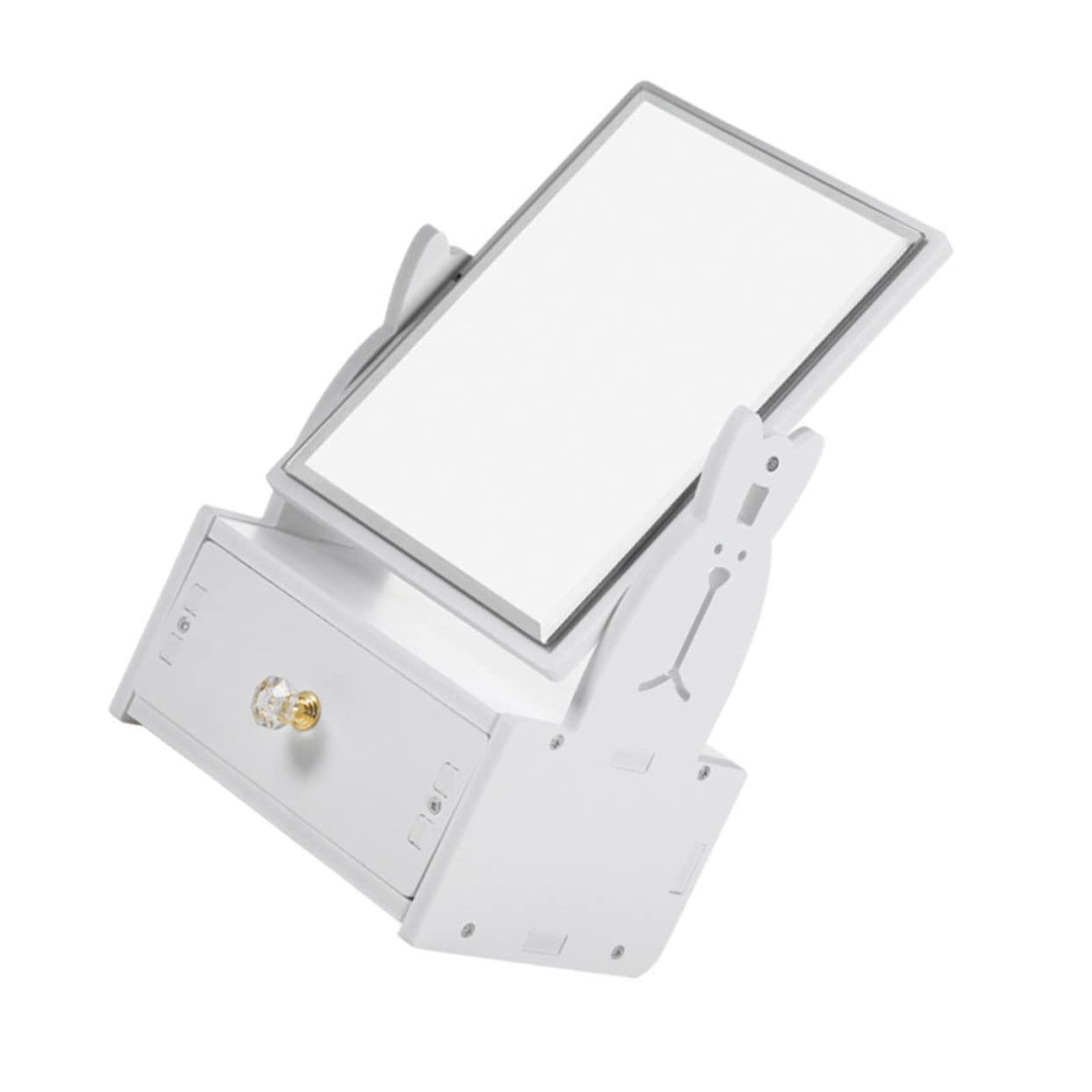 Miroir Coiffeuse Plastique avec Rangement Intégré pour Maquillage