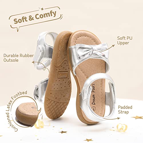Image of DREAM PAIRS Girls Sandals Fashion Bow Summer Shoes for Toddler /Little Kid