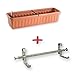 Produktbild Blumenkastenhalterung Vario-Fix Spezial 15 inklusive Blumenkasten 80cm, Terracotta Kombiangebot