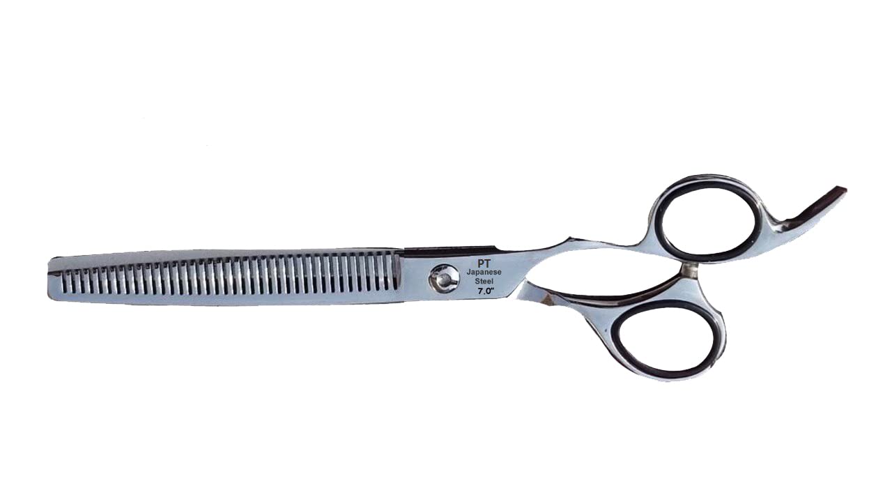 Pebco Protools Thinning Shears 7.0 Inch, Professional Steel Hair Trimming Scissors for Salon Stylists, Hairdressers and Barbers, Classic Design, 37 Teeth, Ergonomic Finger Rest