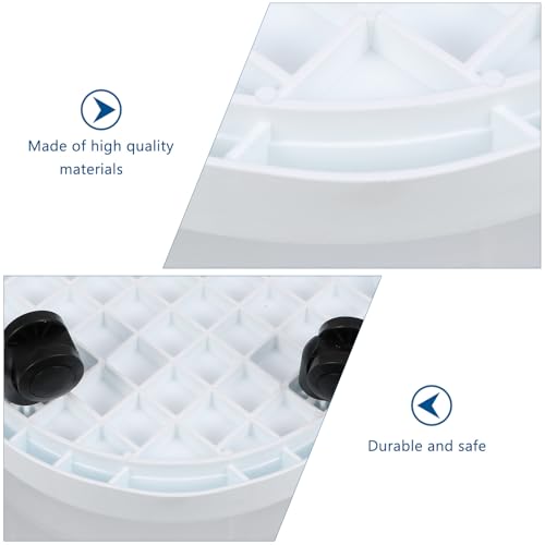 Support rond pour pot de fleurs à roulettes ABOOFAN en PP blanc grand format