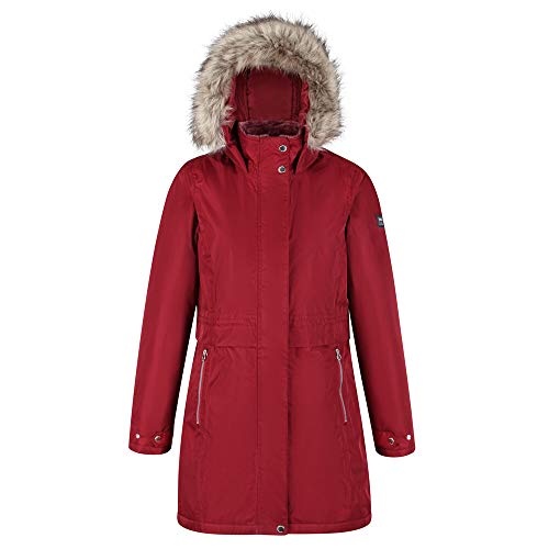 Regatta Lexis Waterproof Breathable Taped Seams Lined Insulated Hooded Jacket - Delhi Red, 8