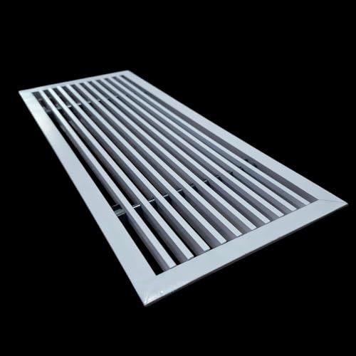 Image of Premium Central air Conditioning Grille- Linear Bar Grilles - Aluminium Powder Coated Grill, Ventilation Grill, Home Grill, ac Jali, Grill for Wall, Sidewall and Ceiling (16 inch * 6 inch)