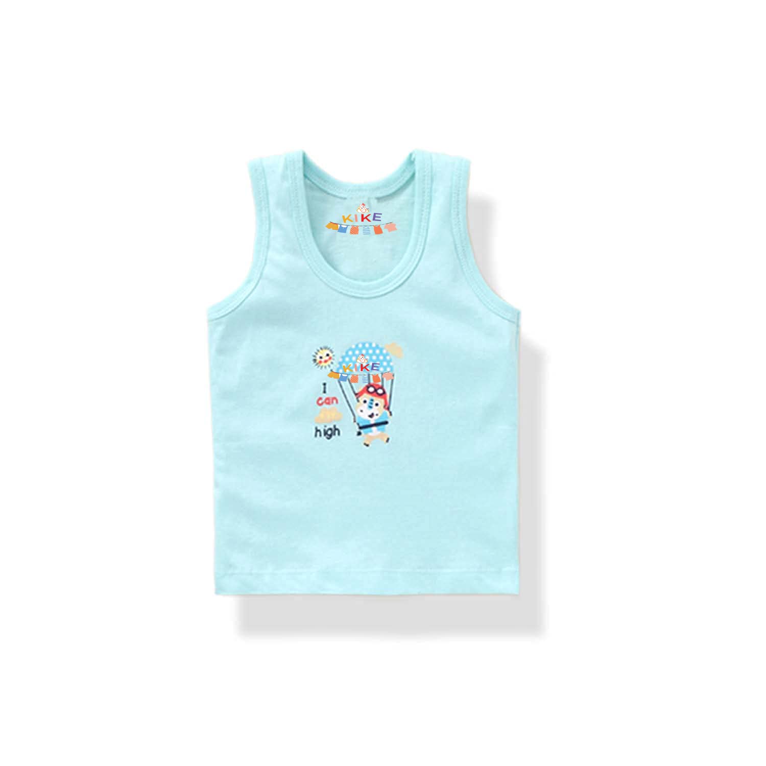 VIDHIKA New Born Boys Girls Soft Cotton Regular Fit Coloured Cotton Printed Sleeveless Baniyan Kids Sando Vest Innerwear for Boys Pack of 6 (lighty Vest, 6-12 Months) 1