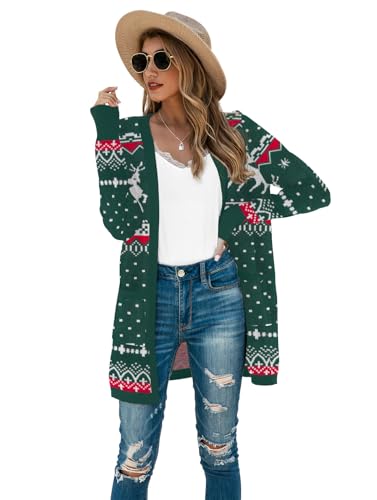 Image of TASAMO Cardigan Sweaters for Women Long Sleeve Open Front Casual Knit Fall Coat Oversized Soft Outwear with Pockets