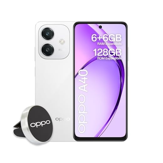 OPPO A40 Smartphone, Fotocamera AI 50MP, Selfie 5MP, Display 6.67” 90HZ LCD HD+, 5100mAh, RAM 6(Esp2GB/4GB/6GB)+ROM 128GB (esp1TB), IP54, Supporto Auto [Versione Italia], Starlight White